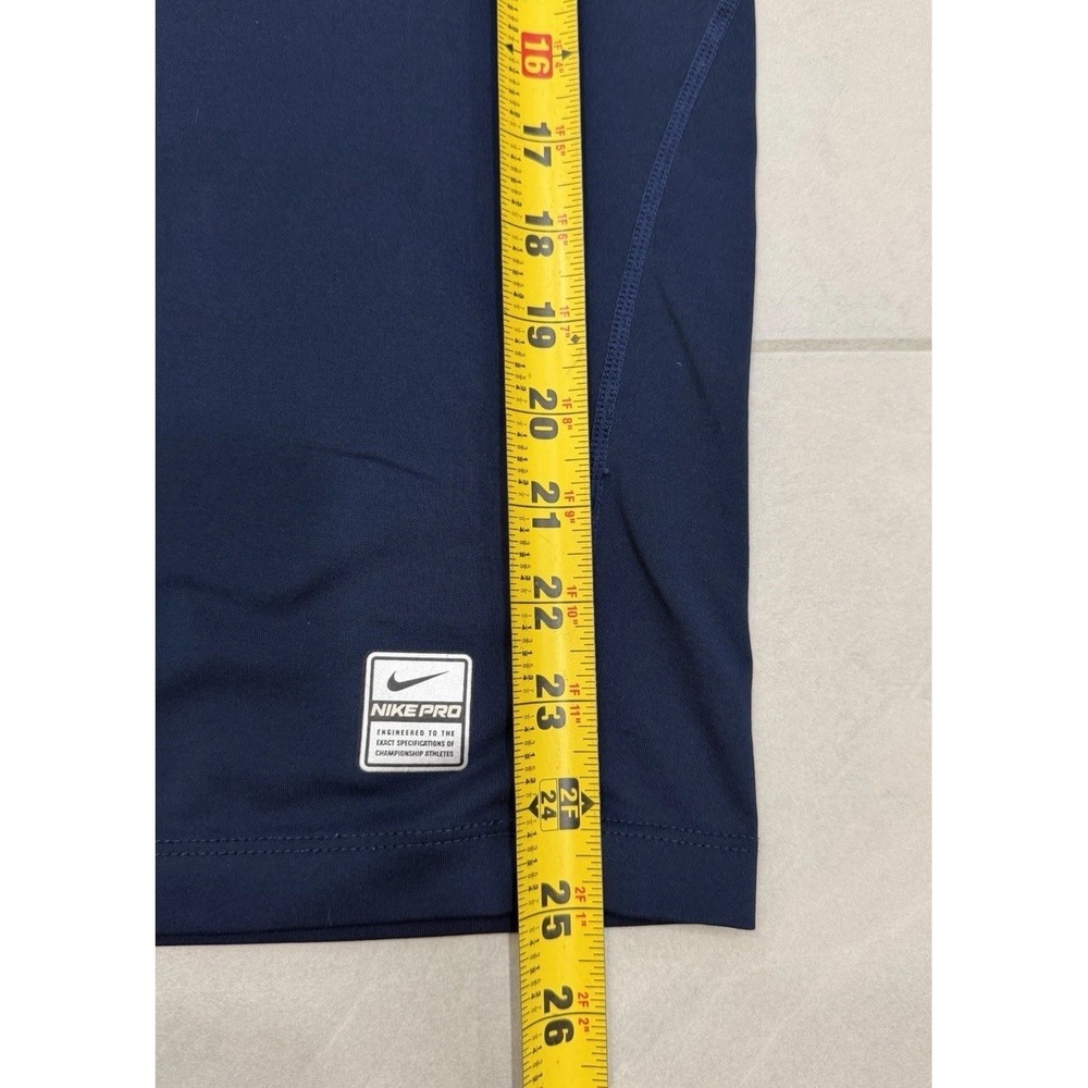 Nike Pro Tight Shirt Blue Compression Men S Athletic Base Layer Long Sleeve - Picture 8 of 8